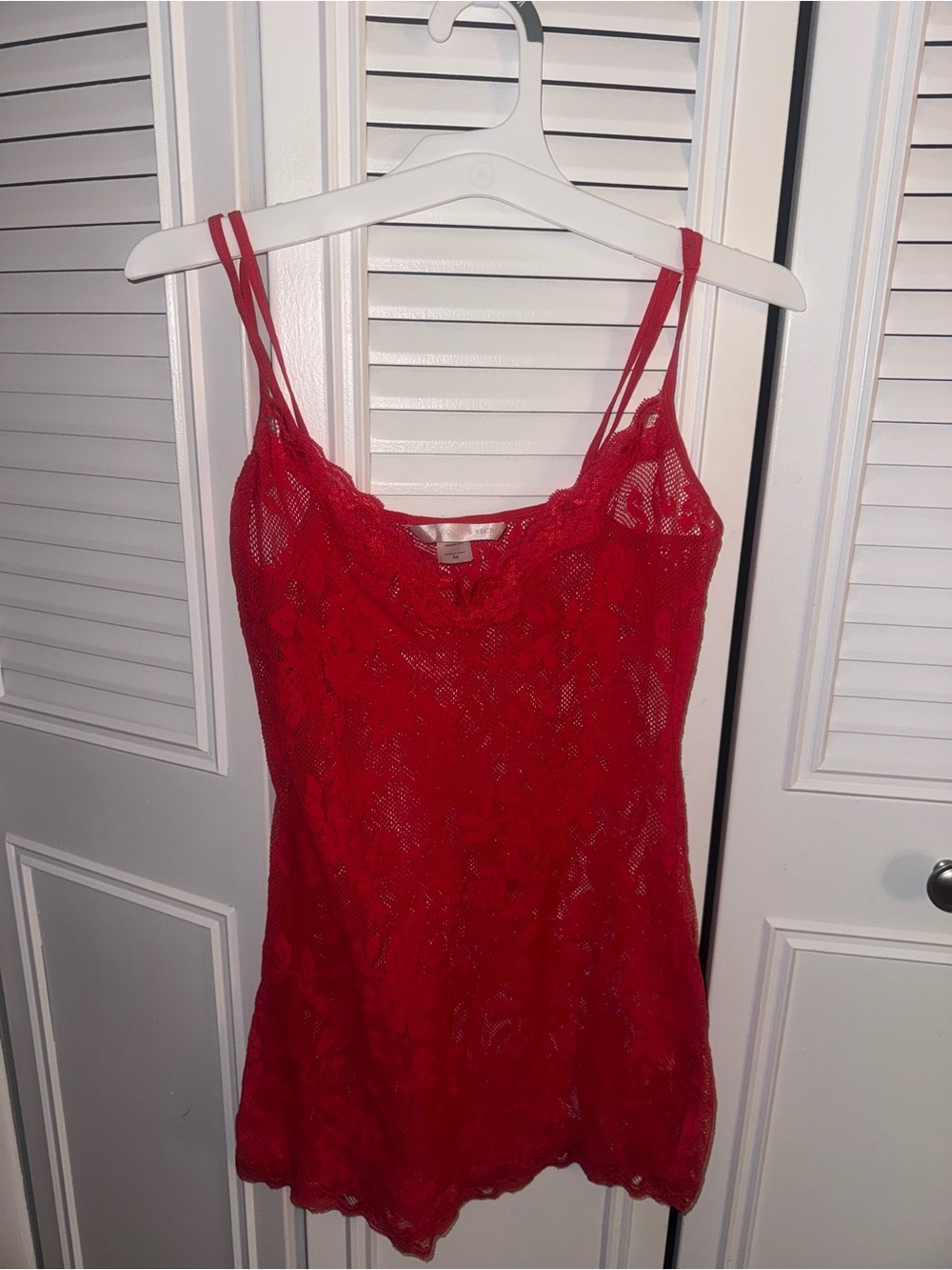 Victoria's Secret Red Lace Camisole Slip